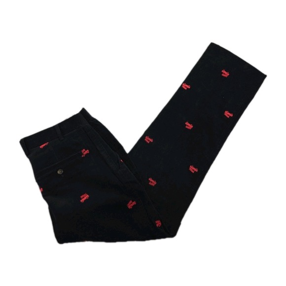 J McLaughlin Corduroy Pants Mens 32x28 Christmas Tree Truck - Picture 2 of 8